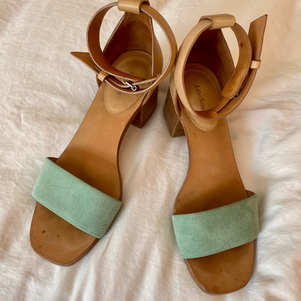 & Other Stories Suede Block Heel Sandals, 37